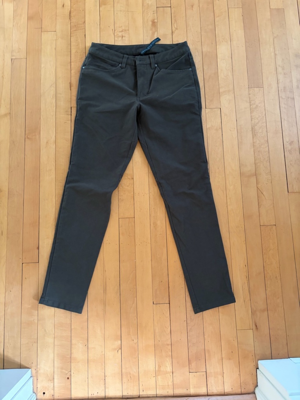 lululemon athletica Men's Dark Olive Green Slim Pants